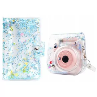 Pokrowiec LOVEINSTANT Instax Mini 11 Cekiny Niebieski + Album - Torby fotograficzne i futerały - miniaturka - grafika 1