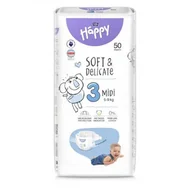 Pieluchy - Bella Baby Happy Soft & Delicate Midi 3 Pieluszki 5-9kg, 50szt. - miniaturka - grafika 1