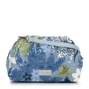 Damska torebka crossobody z cekinami niebiesko - zielona - Torebki damskie Damska torebka crossobody z cekinami niebiesko - zielona - Torebki damskie - miniaturka - grafika 1