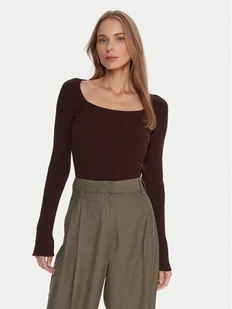 Kontatto Sweter 3M0830C Brązowy Slim Fit - Swetry damskie - miniaturka - grafika 1