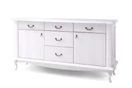 Komody - Komoda BRITON biały, 165x89x47, drewno/płyta wiórowa - miniaturka - grafika 1
