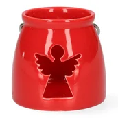 Świeczniki - Lampion ceramiczny LANERN  z aniołem 8x8 cm - miniaturka - grafika 1