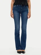 Spodnie damskie - Vero Moda Jeansy Flash 10310511 Granatowy Flared Fit - miniaturka - grafika 1