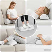 Kołdry i poduszki dla dzieci - vidaXL Poduszka na nogę Gładki Biały - miniaturka - grafika 1