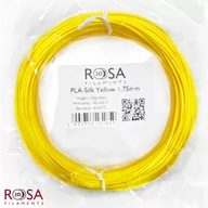 Filamenty i akcesoria do drukarek 3D - Filament ROSA 3D PLA SILK 1,75mm 100g Żółty Yellow - miniaturka - grafika 1