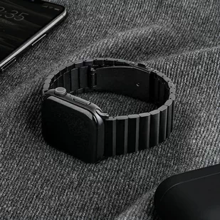 UNIQ pasek Strova Apple Watch 42/44/45mm Series 4/5/6/7/SE Stainless Steel czarny/midnight black - Akcesoria do smartwatchy - miniaturka - grafika 8