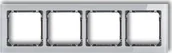 Klawisze i ramki - Karlik Ramka uniwersalna 4-krotna - efekt szkła DECO 15-11-DRS-4 - miniaturka - grafika 1