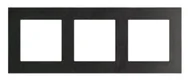 Klawisze i ramki - Kontakt Simon Ramka potrójna Nature Simon 55 - inox czarny - miniaturka - grafika 1