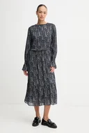 Sukienki - Pepe Jeans sukienka kolor granatowy maxi rozkloszowana PL9537722 - miniaturka - grafika 1