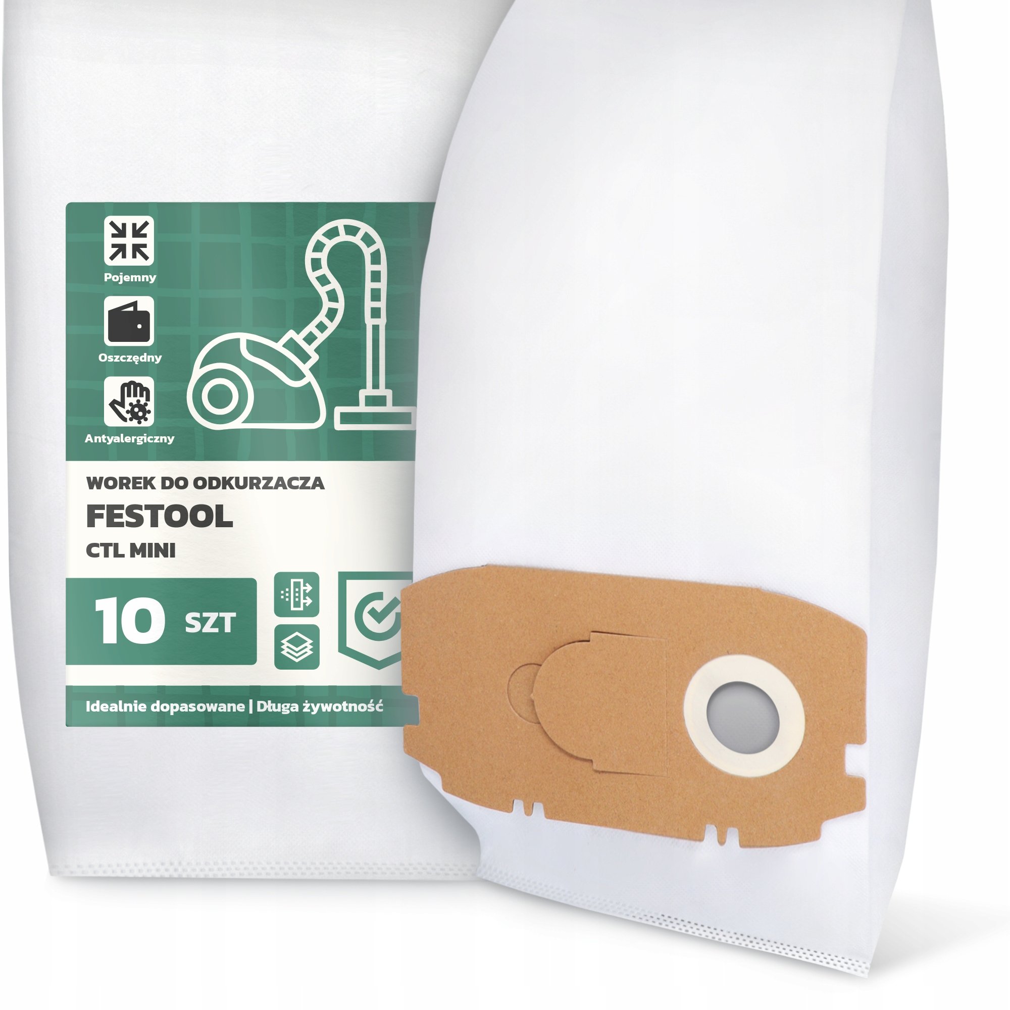 10x Worek do Odkurzacza Festool Ctl Mini Pojemny Mocny Odporny Worki G9-W