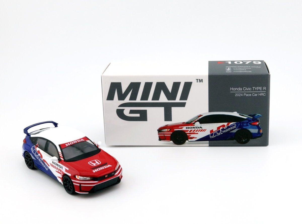MINI GT Honda Civic Type R 2024 Pace Car HRC LHD MGT01079-L MiniGT