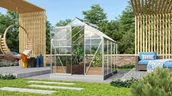 Szklarnie ogrodowe - VITAVIA szklarnia VENUS 5000 szkło 3 mm srebrna LG1027 - miniaturka - grafika 1