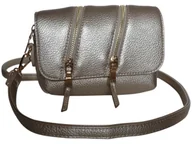 Torebki damskie - Mała Listonoszka Damska, Modna Torebka Wizytowa Na Ramię W Kolorze Złotym - miniaturka - grafika 1