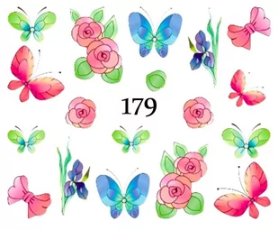 Naklejki wodne na paznokcie - nr 179 - Ozdoby do paznokci - miniaturka - grafika 1