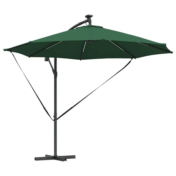 Parasol plażowy Ze LED Lights Zielony 294 x 294 x 248 cm