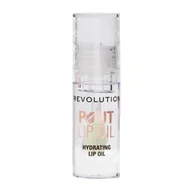 Błyszczyki do ust - Makeup Revolution Pout Lip Oil Olejek Do Ust, Clear - miniaturka - grafika 1
