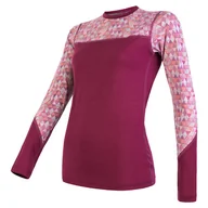 Koszulki sportowe damskie - Damska koszulka Sensor Merino Impress (long sleeve) Rozmiar: S / Kolor: fioletowy - miniaturka - grafika 1