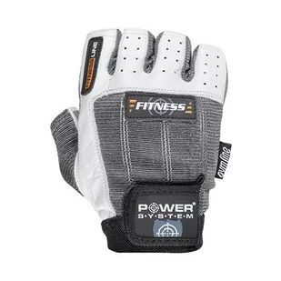 POWERSYSTEM POWER-SYSTEM RĘKAWICZKI FITNESS-WHITE BLACK-M - Rękawice do ćwiczeń - miniaturka - grafika 1
