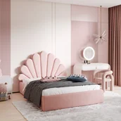 Łóżka dla dzieci i młodzieży - Łóżko tapicerowane muszla Shell 4 rozmiary - miniaturka - grafika 1