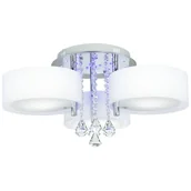 Lampy sufitowe - Sufitowa LAMPA glamour ELMDRS8006/3 8C MDECO metalowa OPRAWA crystal z pilotem chrom biała - miniaturka - grafika 1