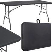 Meble turystyczne - Stół cateringowy 180 cm bankietowy składany w walizkę stolik ogrodowy, turystyczny czarny GF0052 - miniaturka - grafika 1