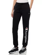 Spodnie damskie - Champion Legacy American Classics W-Maxi-Logo Light Stretch Fleece Rib Cuff damskie spodnie dresowe, Czarny, XS - miniaturka - grafika 1