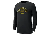 Koszulki męskie - Nike Nba Los Angeles Lakers Courtside Element Long-Sleeve Tee Black - miniaturka - grafika 1