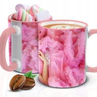 Kubki - Kubek z Piankami TWOJE WŁASNE ZDJĘCIE Biało Różowy Kreator - miniaturka - grafika 1