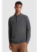 Swetry męskie - Woolrich Wełniany sweter w kolorze szarym - miniaturka - grafika 1