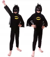 Dodatki do strojów karnawałowych - STRÓJ KOSTIUM PRZEBRANIE BATMAN MASKA 6-8 LATA L 134-140 - miniaturka - grafika 1