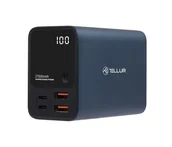 Powerbanki - Tellur PD903 Ultra Pro 27000mAh power bank 222.5W, 2xQC3.0 22.5W + 2xPD100W, LCD display, blue - miniaturka - grafika 1