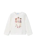 Bluzki damskie - Mayoral Bluzka 4011 Biały Regular Fit - miniaturka - grafika 1