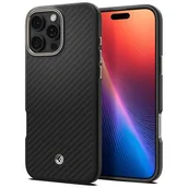 Etui i futerały do telefonów - Spigen Enzo Aramid Mag Magsafe do iPhone 16 Pro Black/Natural - miniaturka - grafika 1