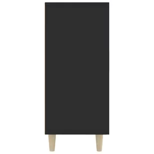 Lumarko Szafka, czarna, 90x34x80 cm, materiał drewnopochodny - Szafki do salonu - miniaturka - grafika 6