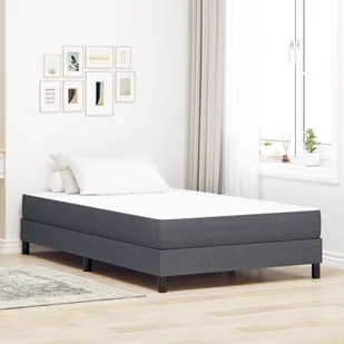 Materac Pocket Spring vidaXL Ciemnoszary Średni 120x200x20 cm Tkanina - Materace - miniaturka - grafika 1