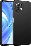 Etui i futerały do telefonów - Silikonowe etui na telefon komórkowy Xiaomi Mi 11 Lite 4G/5G Protective Cover Matt Black Backcover - miniaturka - grafika 1