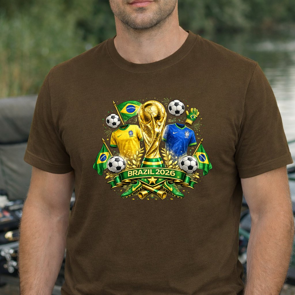 Koszulka WORLD CUP 2026 BRAZYLIA kolor brązowy rozmiar 3XL