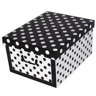 Pudła i pojemniki do przechowywania - MISS SPACE Pudełko kartonowe MAXI KROPKI - CZARNE - miniaturka - grafika 1