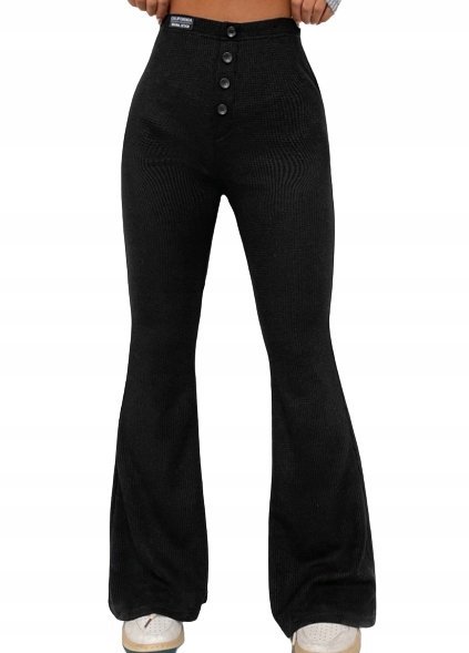 SHEIN SPODNIE DAMSKIE CZARNE PROSTE CASUAL 36 VXS