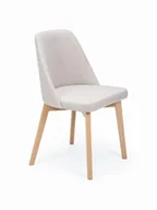 Krzesła - Flavio 1 krzesło tapicerowane beżowe nogi dąb sonoma - miniaturka - grafika 1