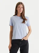 Koszulki i topy damskie - Calvin Klein T-Shirt LV044C905G Fioletowy Regular Fit - miniaturka - grafika 1