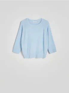 Reserved - Gładki sweter - jasnoniebieski - Swetry damskie - miniaturka - grafika 1