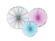 Urodziny dziecka - Party Deco Rozetki wiszące kolorowe - 3 szt. RPK11 - miniaturka - grafika 1