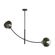 Lampy sufitowe - Emibig Hunter lampa sufitowa 2-punktowa czarna/transparentna 1101/2 - miniaturka - grafika 1