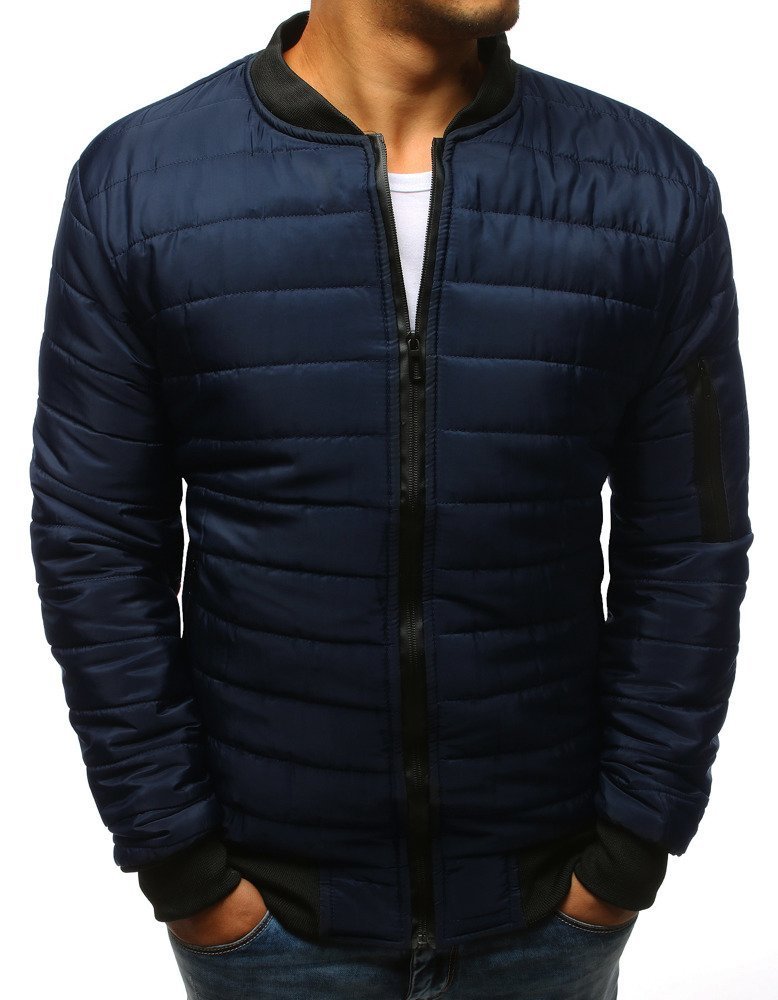 Kurtka męska pikowana bomber jacket granatowa TX2205-M