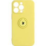 Etui i futerały do telefonów - Bizon Etui Case Silicone Ring iPhone 13 Pro żółte BCSRIP13PYW - miniaturka - grafika 1