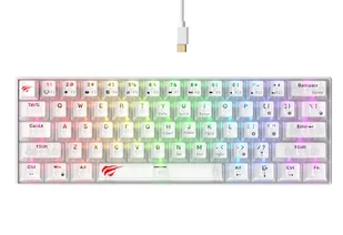 Havit KB903L - klawiatura gamingowa (transparentna biel) KB903L (TRANSPARENT WHITE) - Klawiatury - miniaturka - grafika 1