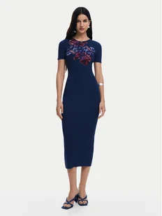Desigual Sukienka codzienna 25SWVF13 Granatowy Slim Fit - Sukienki - miniaturka - grafika 1