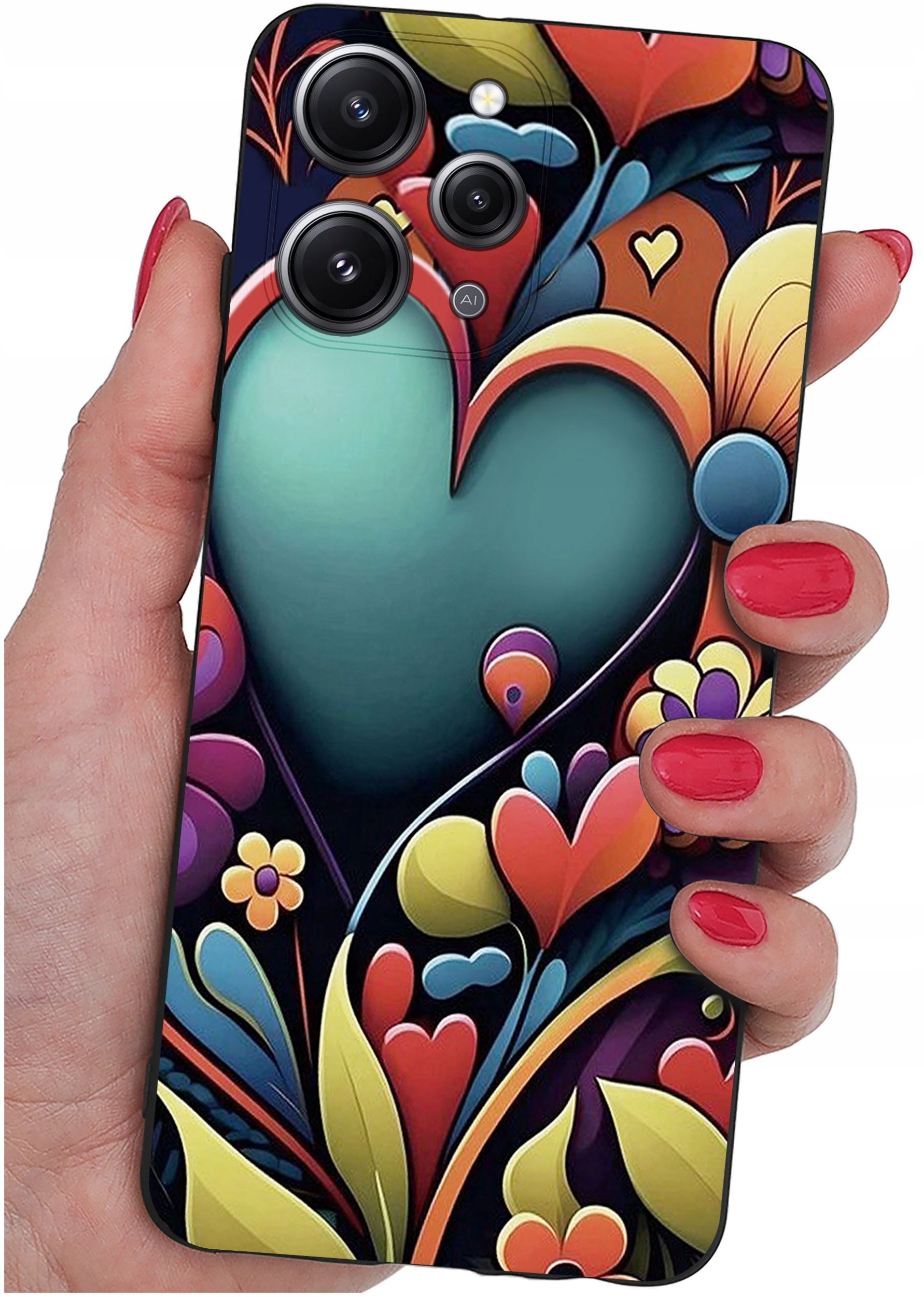Etui do Xiaomi Redmi 12 4G WZORYSILIKONOWE MATT CASE + SZKŁO 9H