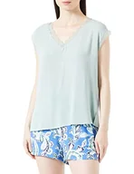 Koszulki i topy damskie - Bestseller A/S Damskie OnlJasmin S/S V-Neck LACE NOOS PTM Top, Jadeite, XXS, Jadseite, XXS - miniaturka - grafika 1
